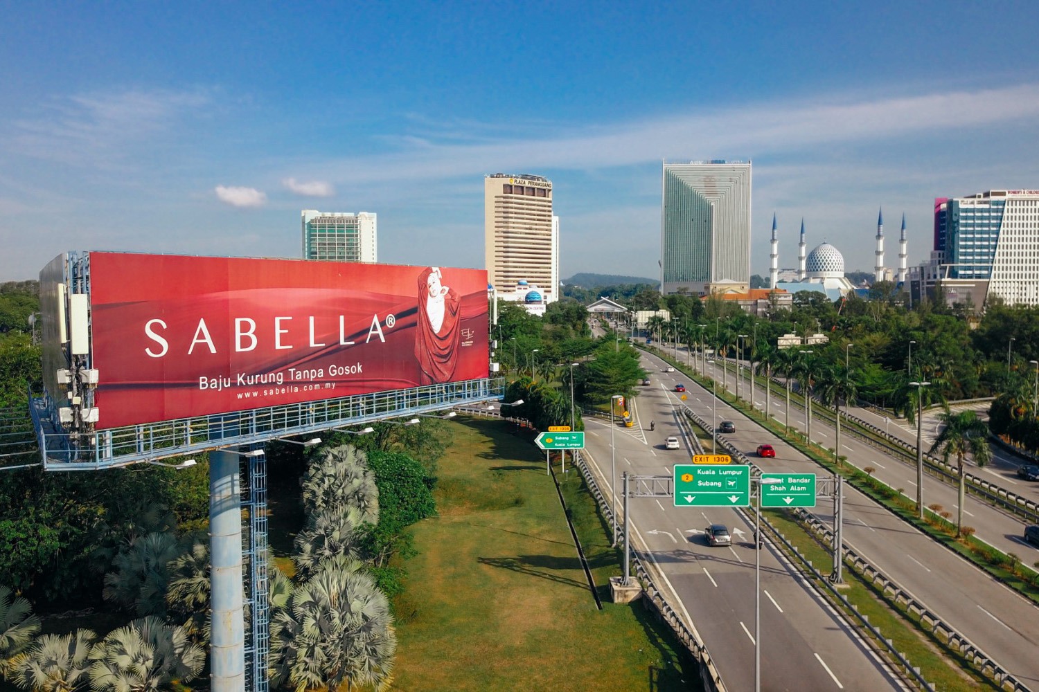 A billboard beside a highway