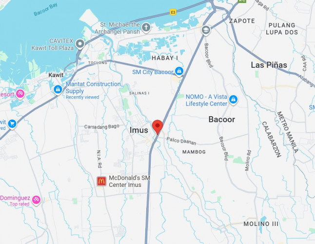 Map - Vertical Wall-Mounted Billboard at Palico III, Aguinaldo Highway, Imus, Cavite (on the side of Bank of Makati building)