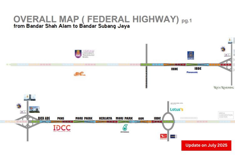 Federal Highway, Shah Alam, Selangor (Shah Alam to Subang Jaya)