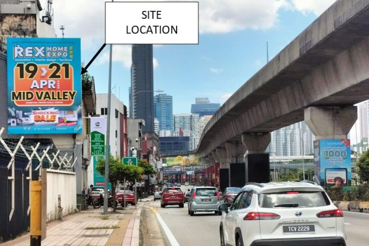1 Panel Vertical Wall-Banner Billboard at Jalan Bangsar, Kuala Lumpur