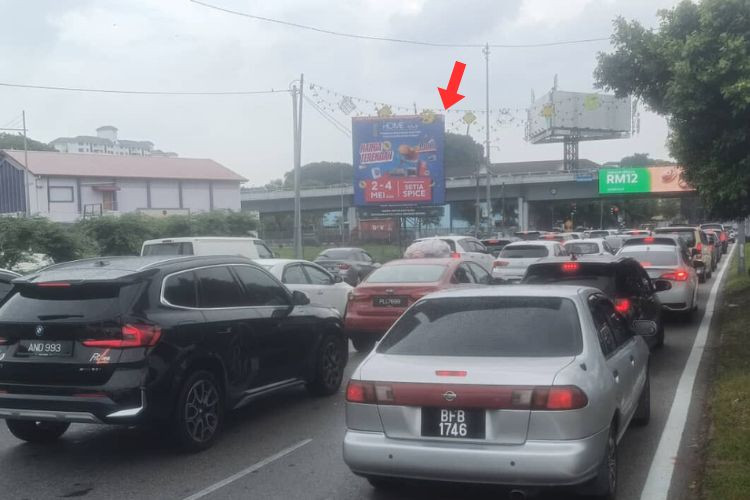 1 Sided Minipole Billboard at Jalan Air Itam, George Town, Penang (to Wisma Pandu Puteri)