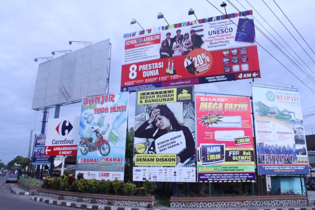 OOH advertising billboard baliho in Indonesia 