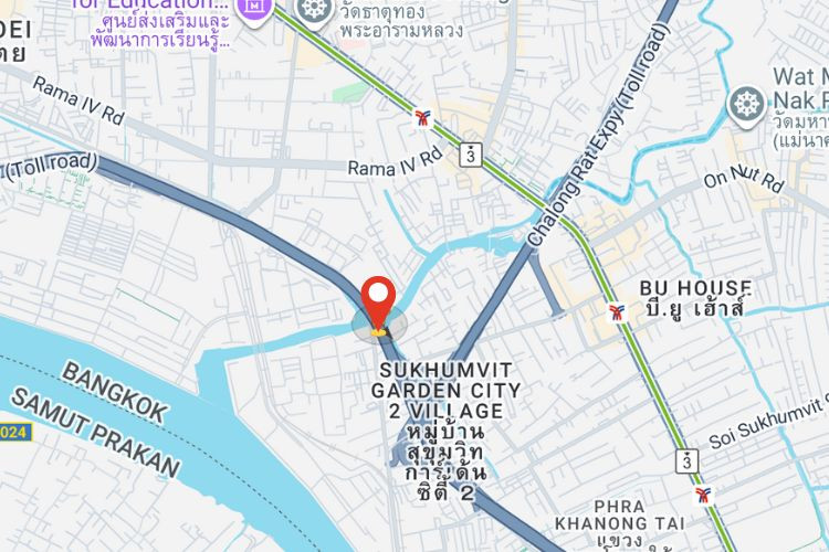 Chalerm Maha Nakhon Expressway, Bangkok, Khlong Toei - Bangna, Bangkok near Saphan Temple