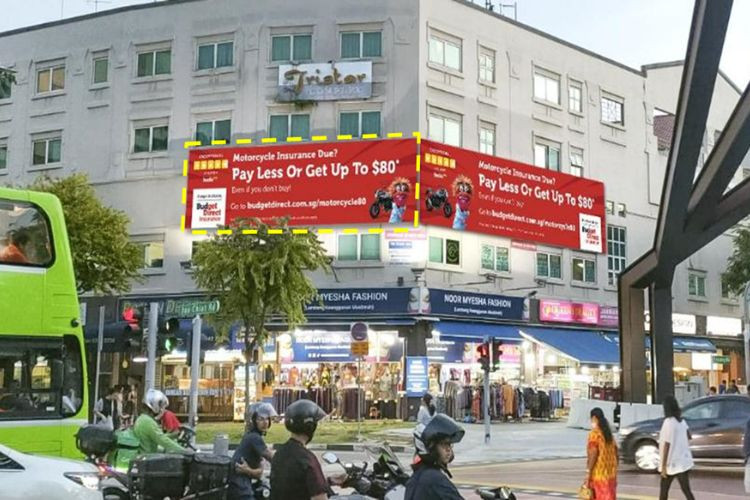 1 Panel Horizontal Backlit Billboard at Joo Chiat Rd, Geylang, Central Region (attached to Tristar Complex)
