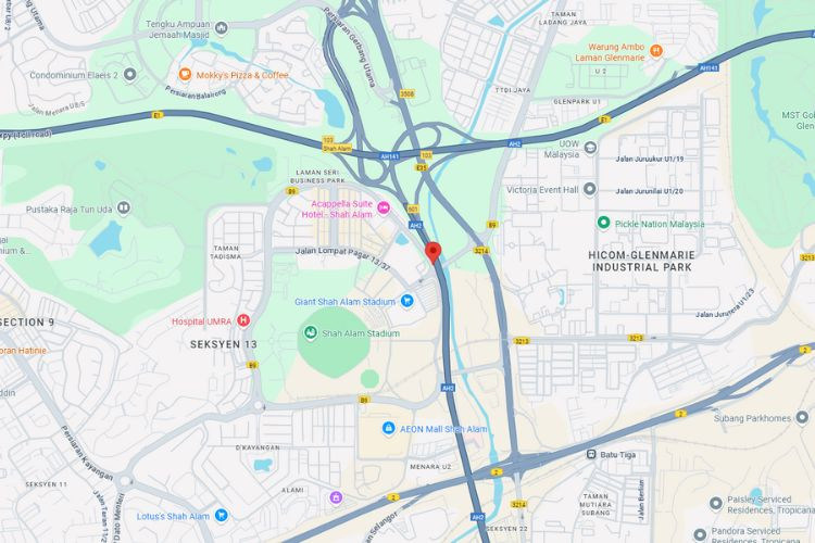 ELITE Highway, Persiaran Sukan, Shah Alam, Selangor (infront Wisma Rozali)