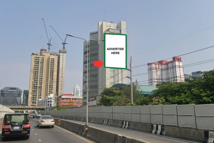 1 Panel Vertical Building Wrap Billboard at CP Tower 3 Phaya Thai, Bangkok, Ratchathewi, Bangkok
