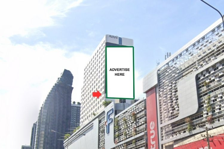 1 Panel Vertical Building Wrap Billboard at Avani Ratchada Bangkok Hotel, Bangkok, Din Daeng, Bangkok