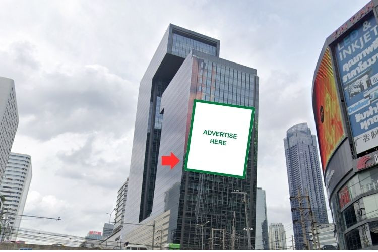1 Panel Vertical Building Wrap Billboard at G Tower Rama 9, Bangkok, Huai Khwang, Bangkok