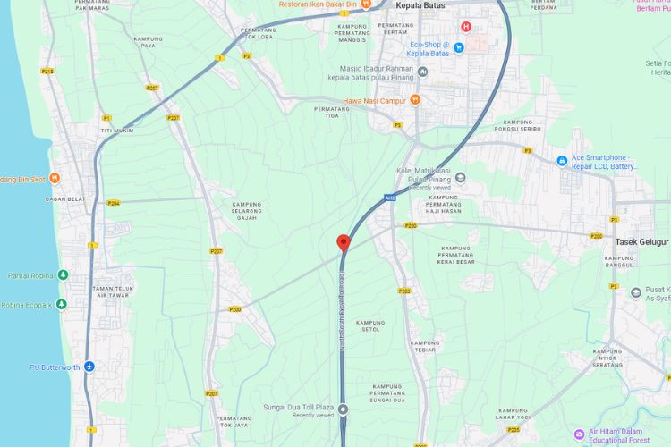 NSE Highway KM127.4, Kepala Batas, Penang (between Sungai Dua - Butterworth)