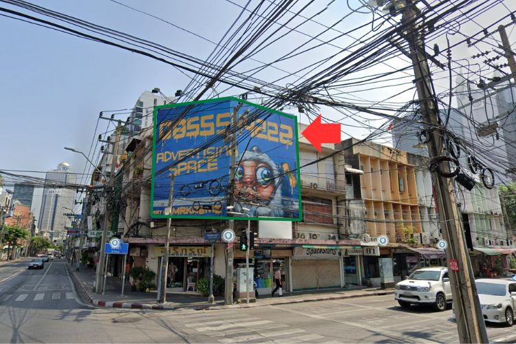 1 Panel Horizontal Classic Billboard Billboard at Charoen Krung Road, Si Phraya Intersection, Bang Rak, Bangkok