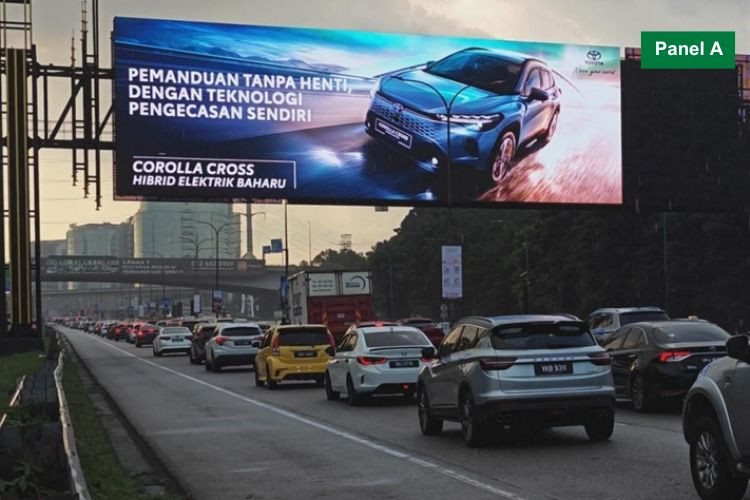 2 Sided Digital Gantry Billboard at Federal Highway KM19.8, Shah Alam, Selangor (before Subang Interchange)