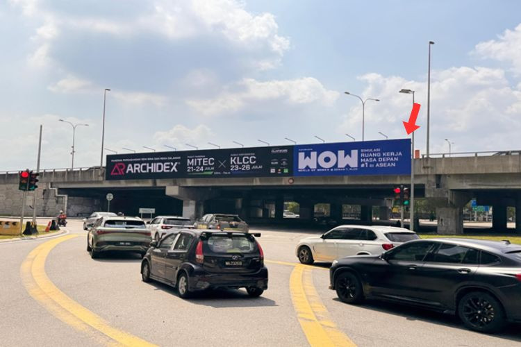 1 Sided Overhead Bridge Billboard at Bulatan Kampung Pandan, Kuala Lumpur (near The Exchange TRX)