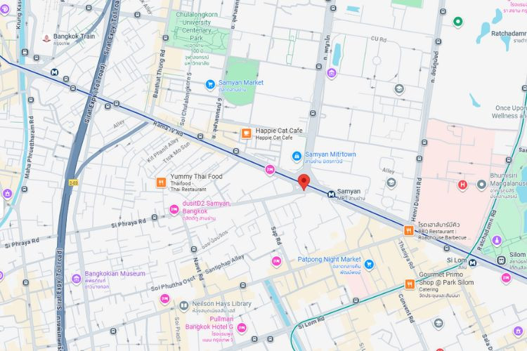 the intersection of Sam Yan, opposite Sam Yan Mitr Town, Bangkok, Bangkok (Wat Hua Lamphong Temple)
