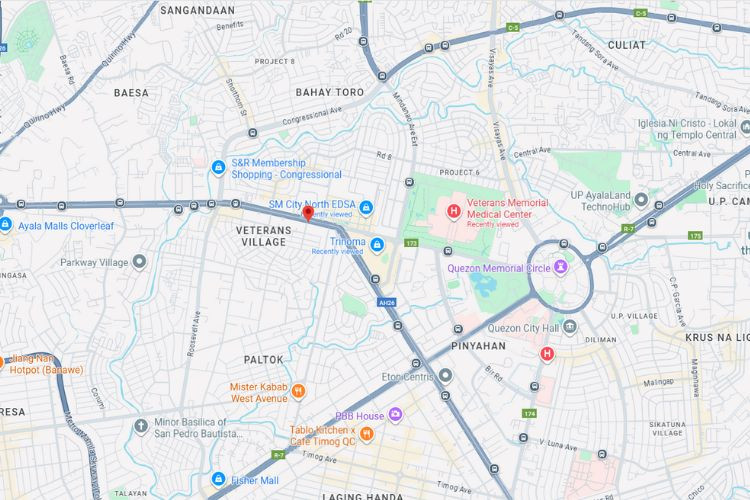 Map -  Wall-Mounted Billboard at 1107 Epifanio de los Santos Ave, Project 7, Quezon City, Metro Manila (Across SM North-EDSA)