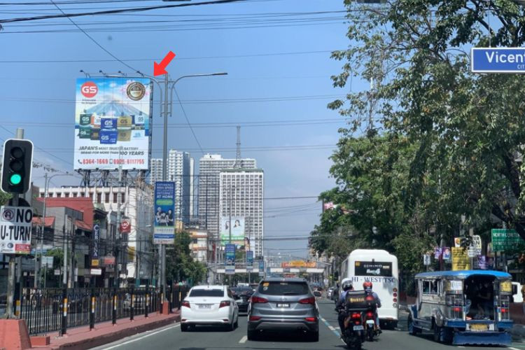 Vertical Rooftop Billboard at España Boulevard cor. Prudencio St., Manila, Metro Manila (towards Quezon City)