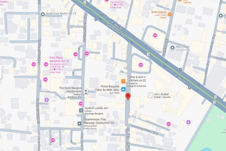 Sukhumvit Alley 22, Bangkok, Khlong Toei, Bangkok ( at the exit of the mall Emsphere)