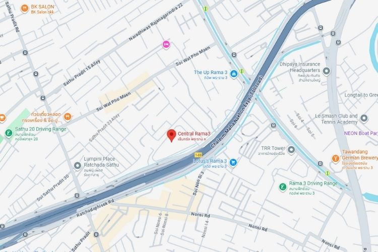 Sathu Pradit Road, Bangkok, Yan Nawa, Bangkok at the exit of the mall Central Rama 3