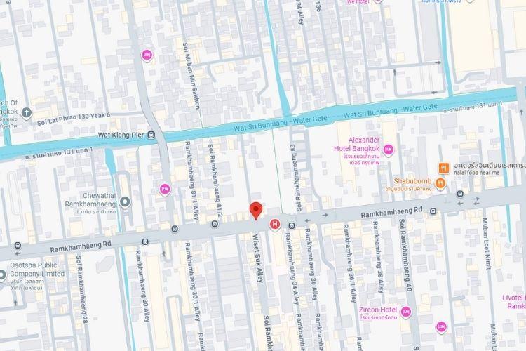 Ramkhamhaeng Road, Bangkok, Bang kapi, Bangkok (opposite Ramkhamhaeng Hospital)