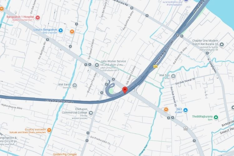 Chalerm Maha Nakhon Expy, Bangkok, Rat Burana, Bangkok (Dao Kanong-Rama 2)