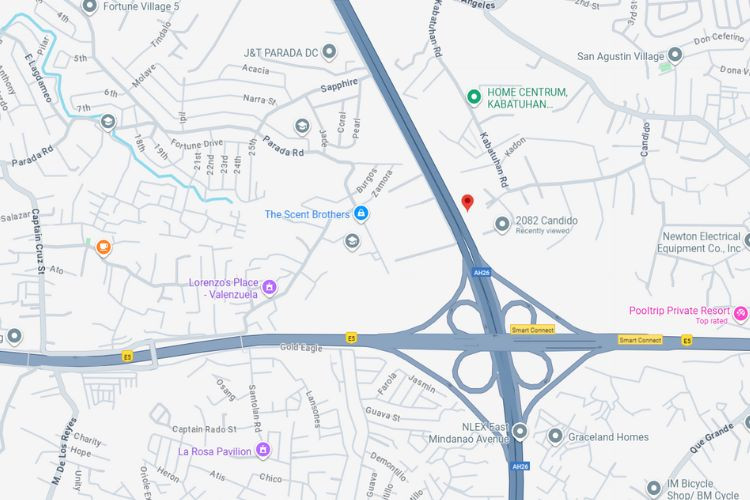 Map -  Rooftop Billboard at 2077 Candido, Valenzuela, Metro Manila (Near NLEX - Smart Connect Interchange A Side)