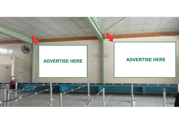 2 Panel Horizontal Wall Sticker Billboard at Caticlan Airport, Malay, Aklan (Immigration Hall [2&3])