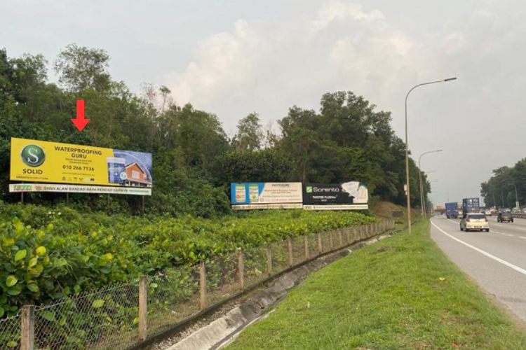 1 Panel Free Standing Billboard at NKVE Bukit Raja / Setia Alam, Shah Alam, Selangor (from Klang)