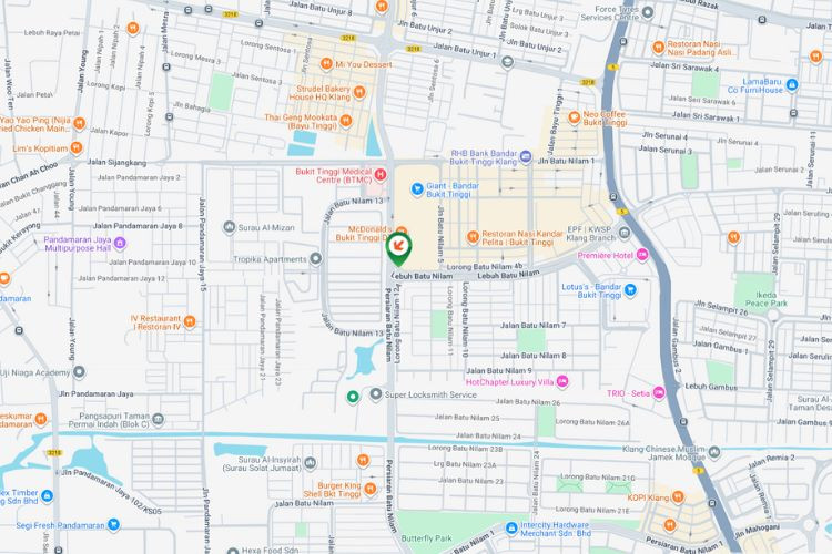 Map - Free Standing Billboard at Jalan Batu Nilam, Klang, Selangor (near Giant Hypermarket Bukit Tinggi)