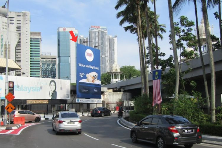 1 Sided Vertical Minipole Billboard at Bulatan Jalan Hishamuddin / Jalan Tugu, Kuala Lumpur (before KTM KL)