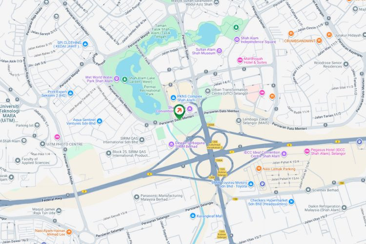 Map - Free Standing Billboard at Persiaran Dato Menteri, Seksyen 14 / 2, Shah Alam, Selangor
