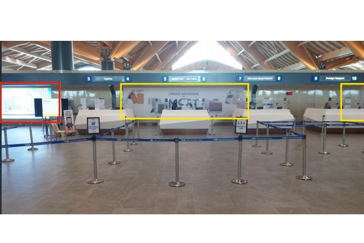 Horizontal Lightbox Billboard at Clark Airport, Angeles, Pampanga (International Departure - Immigration)
