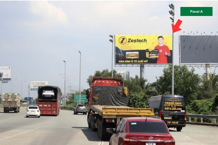 2 Sided Horizontal Unipole Billboard at Long Phuoc Toll Station, Ho Chi Minh City