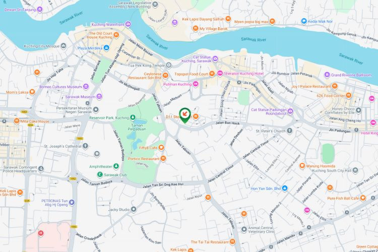 Map - Horizontal Wall-Banner Billboard at Jalan Ban Hock, Kuching, Sarawak