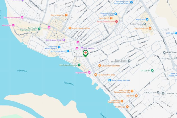 Map - Horizontal Wall-Banner Billboard at Jalan Lanang / Jalan Mission, Sibu, Sarawak