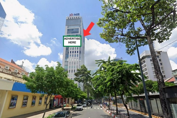 1 Sided Horizontal Wallscape Billboard at 132 Ham Nghi, District 1, Ho Chi Minh City (Floors 14-15-16)