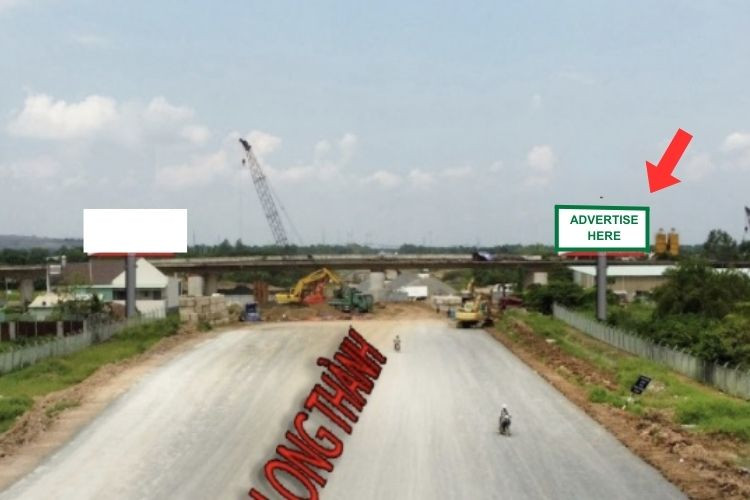 Horizontal Cast Column Billboard at Intersection of Ben Luc – Long Thanh Expressway and National Highway 50, Binh Chanh District, Ho Chi Minh City (Panel A)