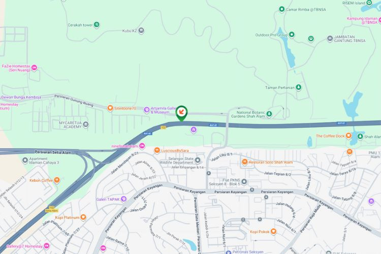 Map - Free Standing Billboard at NKVE Highway Bukit Raja / Setia Alam, Shah Alam, Selangor (from Klang)