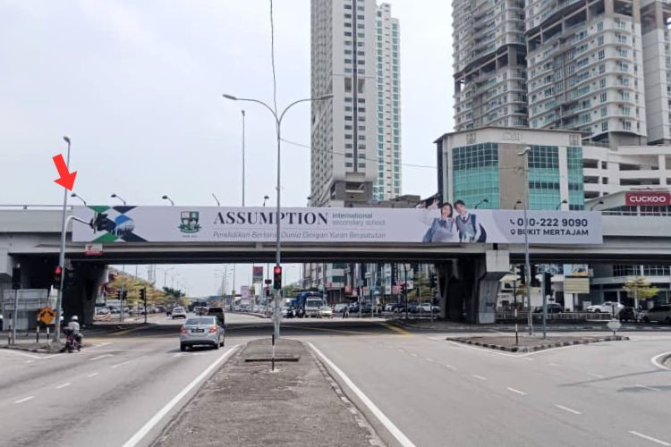 1 Sided Overhead Bridge Billboard at Jalan Kebun Nenas / Jalan Chiang Heng Kai, Bukit Mertajam, Penang (towards Juru Auto City)