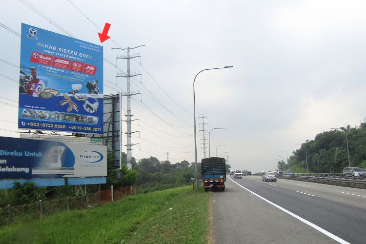 1 Panel Vertical Minipole Billboard at NSE KM298.7, Bandar Baru Bangi, Selangor (SB)