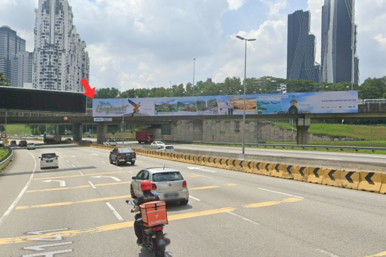 1 Sided Overhead Bridge Billboard at DUKE Highway KM0.8, Kuala Lumpur (from Plaza Tol Jalan Duta [Panel A])