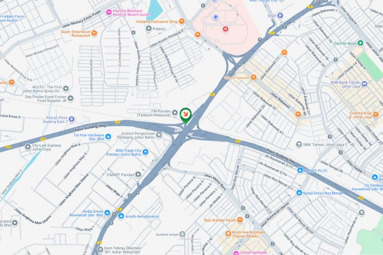 Map - Free Standing Billboard at Jalan Pandan, Johor Bahru, Johor