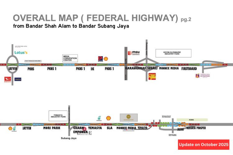 Federal Highway, Shah Alam, Selangor (Shah Alam to Subang Jaya)