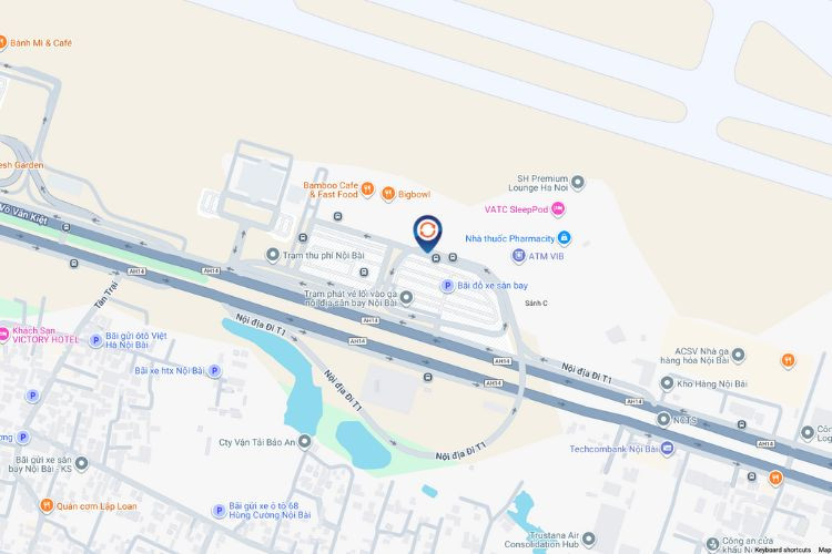 Map - Horizontal Airport LED Screen Billboard at Noi Bai International Airport, Ha Noi City (Hall A Gable)