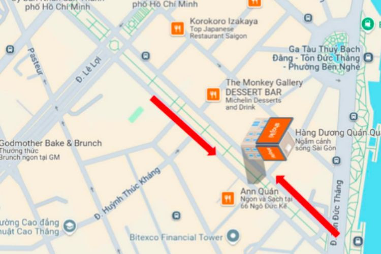 Map - Horizontal Digital Screen Billboard at 20 Nguyen Hue, District 1, Ho Chi Minh City