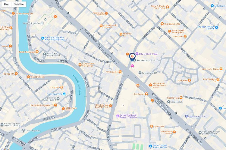 Map - Digital Screen Billboard at 83 Ly Chinh Thang, District 3, Ho Chi Minh City