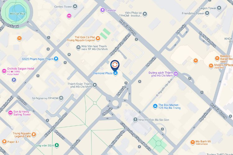 Map - Wall-Mounted Billboard at 34 Le Duan, District 1, Ho Chi Minh City (Diamond Plaza)