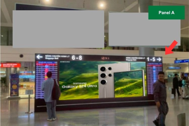 2 Panel Horizontal Digital Screen Billboard at Tan Son Nhat International Airport, Ho Chi Minh City (International Arrivals)
