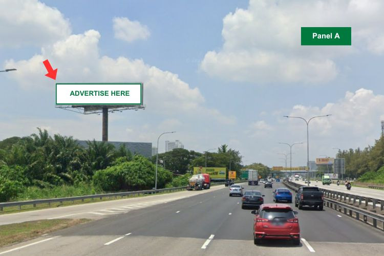 2 Sided Horizontal Unipole Billboard at NSE Highway KM142.8, Perai, Penang