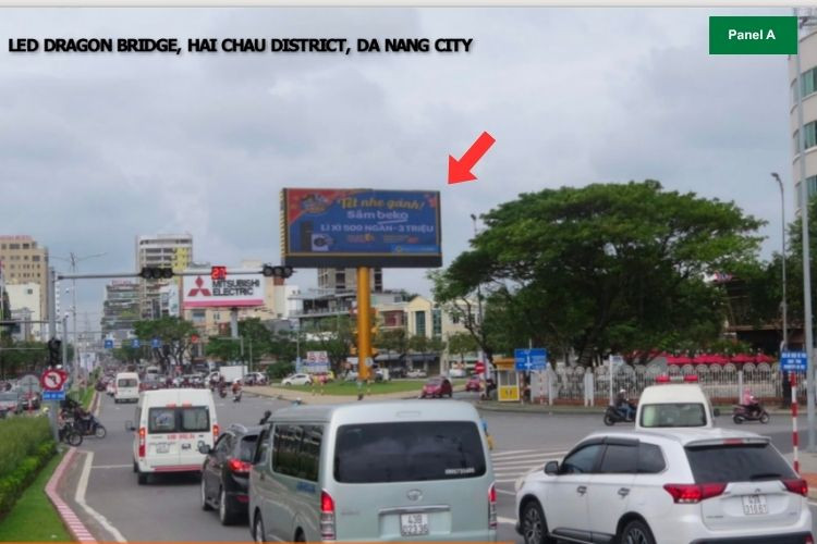 2 Panel LED Unipole Billboard at Dragon Bridge, Hai Chau District, Da Nang City