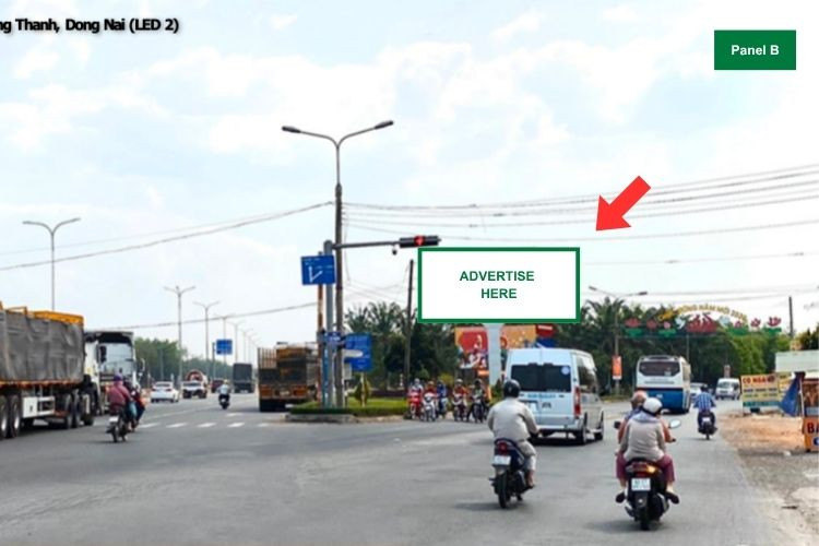Horizontal LED Unipole Billboard at National Highway 51, Ho Chi Minh City (Panel B)