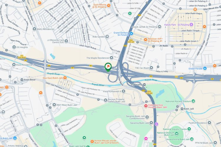 Map -  Vertical Minipole Billboard at KESAS Highway KM49.5, Kuala Lumpur